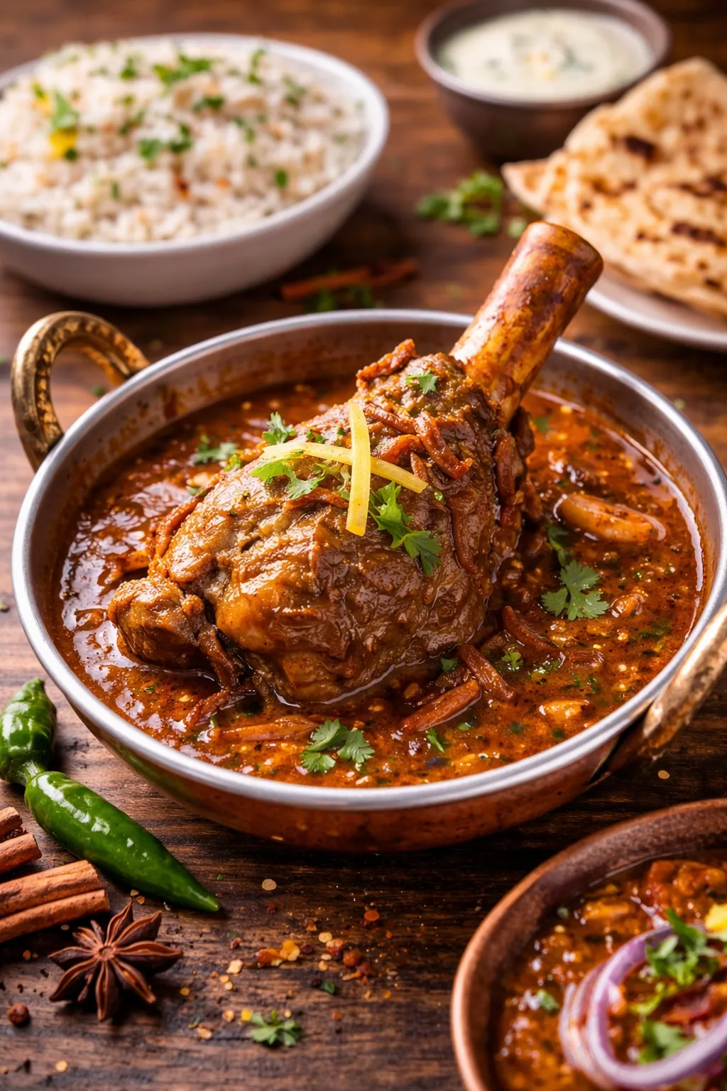 Dum ki Nalli (Lamb Shank) at Om Cuisine of India in Calgary, AB